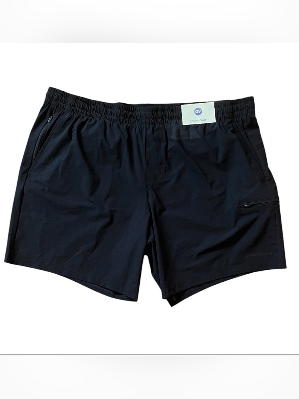 Outdoor Voices Men’s Hiflex Black Performance Shorts size XXL